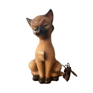MCM Cat Lamp Underwriters Labratories MADDUX Siamese 1950